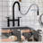 Bridge Kitchen Faucet with Hidden Pull Down Sprayer-121259921