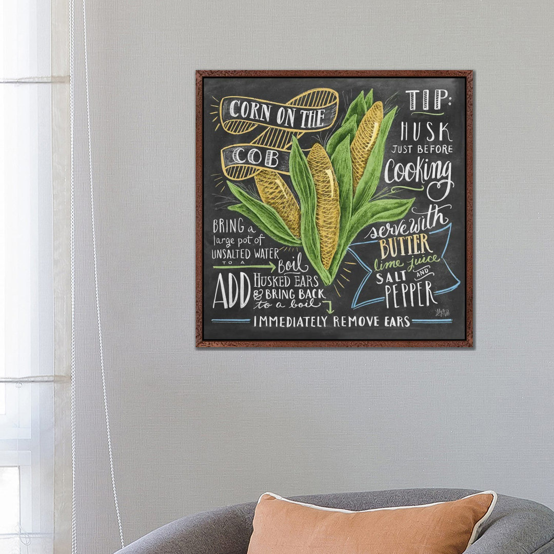 Corn On The Cob Recipe by Lily & Val - Print on Canvas