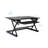  40 in. Black Height Adjustable Standing Desk with Floor Stand and Gas Spring Assist Keyboard Tray Platform