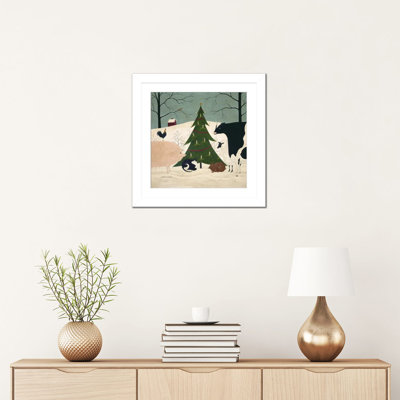 Invité de Noël - reproduction d'art mural - papier d'art encadré