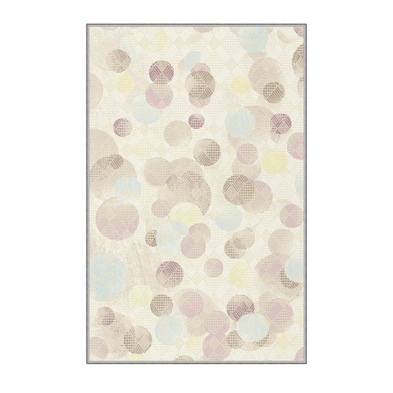 Premium Polyester Area Rug (5.2 x 7.5 ft), 100% Antibacterial, Non-Slip Underside, 0.3 in Pile Height | Machine Washable, 3D Digital Print, Durable Woven Carpet | Ideal for Living Room, Bedroom & Dining Spaces