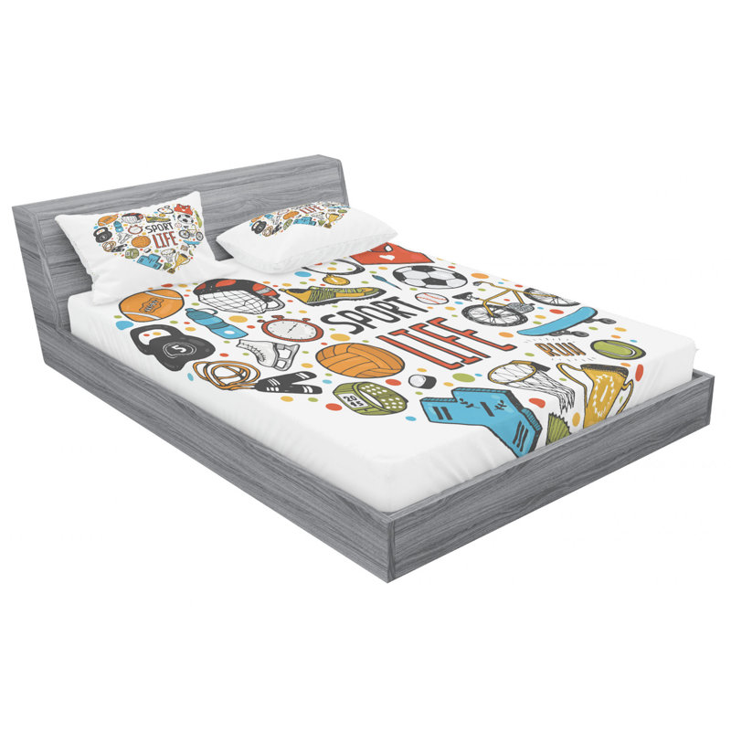 Microfiber Sheet Set, Queen Sheet Set with Fitted Sheet
