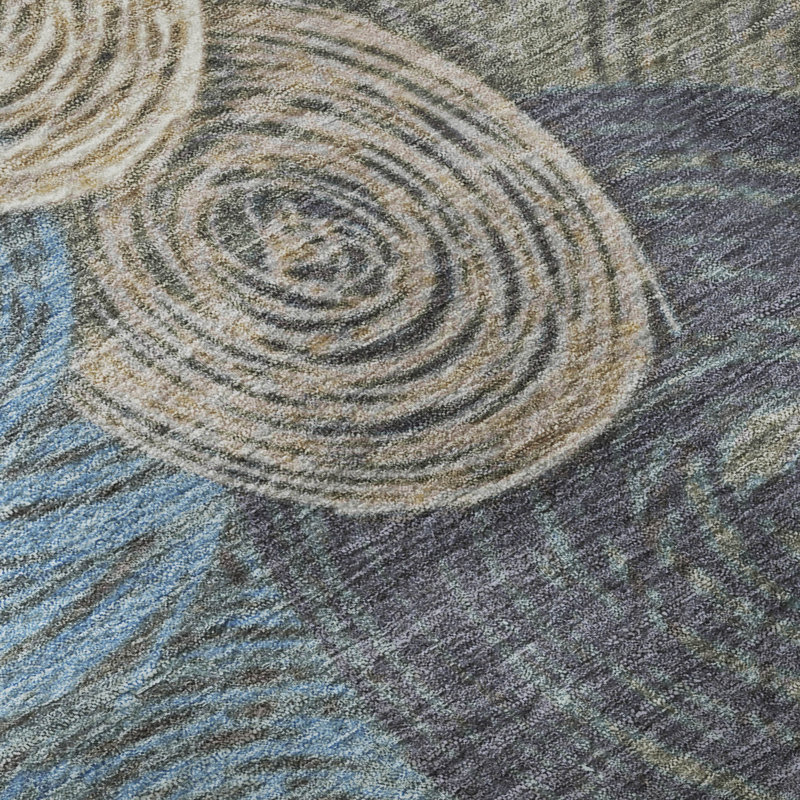 Premium Machine Washable Mayfield AMF2267 Geometric Rug, Beige, 5' x 7'6"