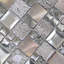 Glass & Metal 12" x 12" Versailles Mosaic Wall Tile