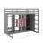 Twin Size Wood Loft Bed With Shelves,Wardrobe And Cabinet-1828554451-1828554452