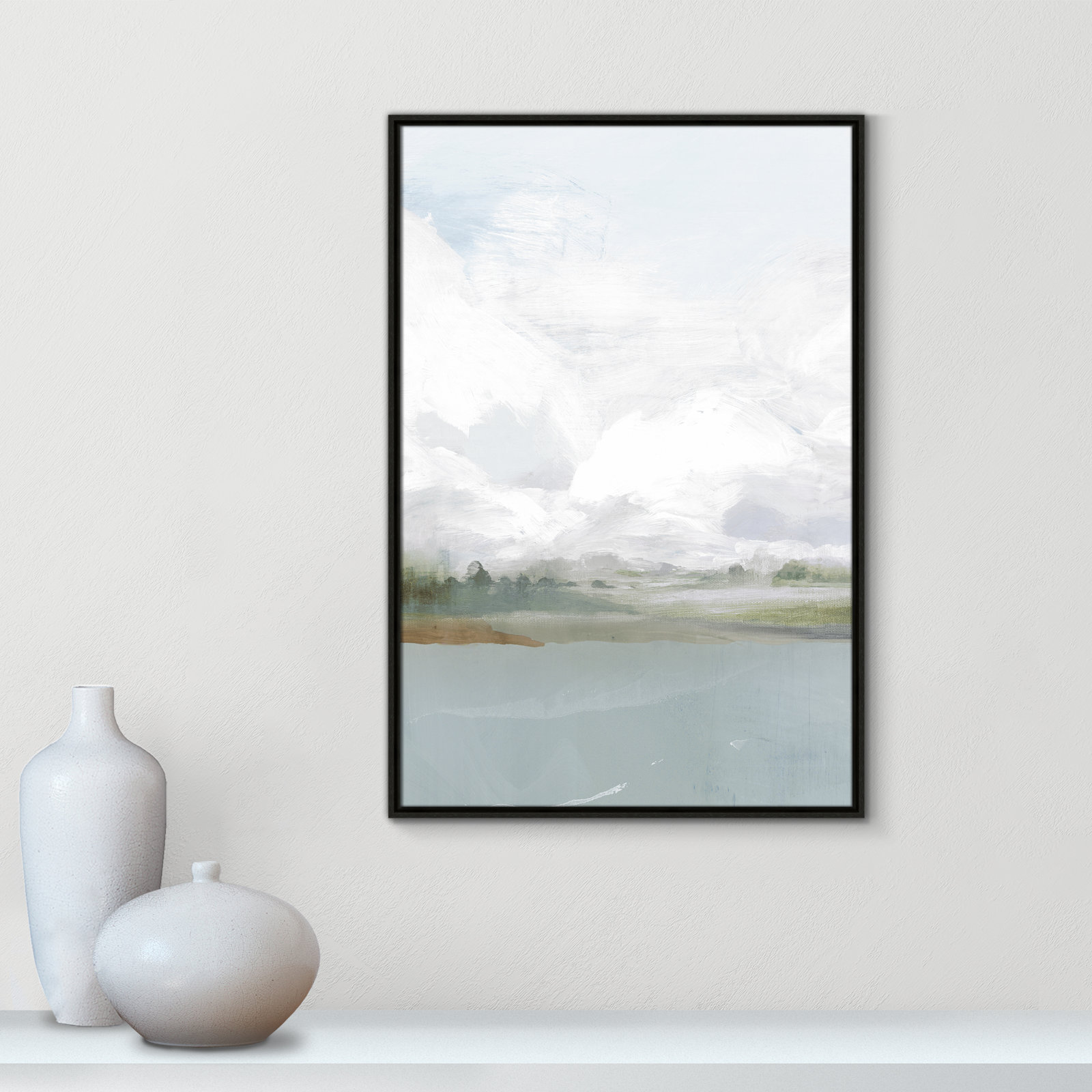 All Shore Painting, 37.5" H x 25.5" W, Black