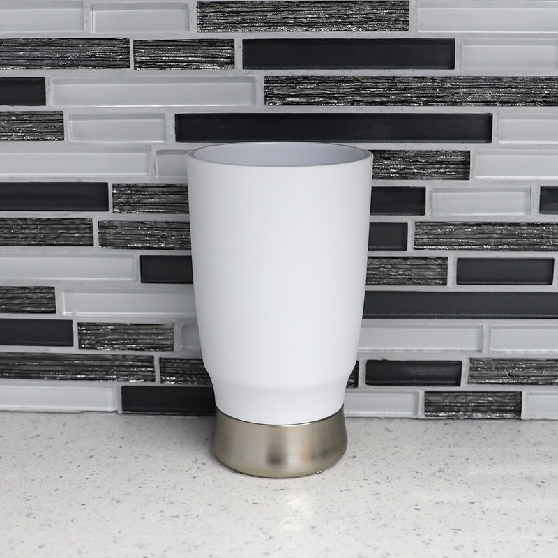 Gobelet en plastique caoutchouté Khadeeja, Blanc