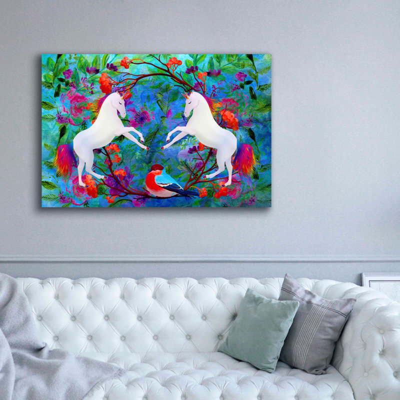 «White Horses In My Dream» par Ata Alishahi, estampe numérique sur toile, H 40 po x l 60 po x P 1,5 po
