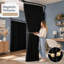Ensemble de séparation de pièce occultante/occultante avec rail de plafond, comprenant un rideau noir et un rail noir, dimensions 106 po L x 84 po H, 1 pièce.