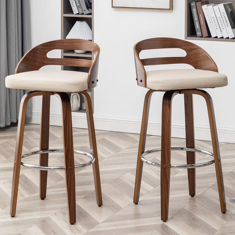 Mahtab Swivel Bar Stool, Bar Stool (76cm Seat Height), Beige