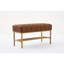 Banc de rangement rembourré pour chaussures avec siège rembourré, banc de bout avec tablette ouverte et pieds en métal pour le vestibule-1111252866