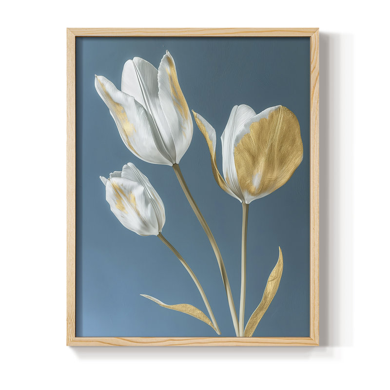 «FLORAL Series CL III», reproduction encadrée - bois massif, H 11 po x l 9 po
