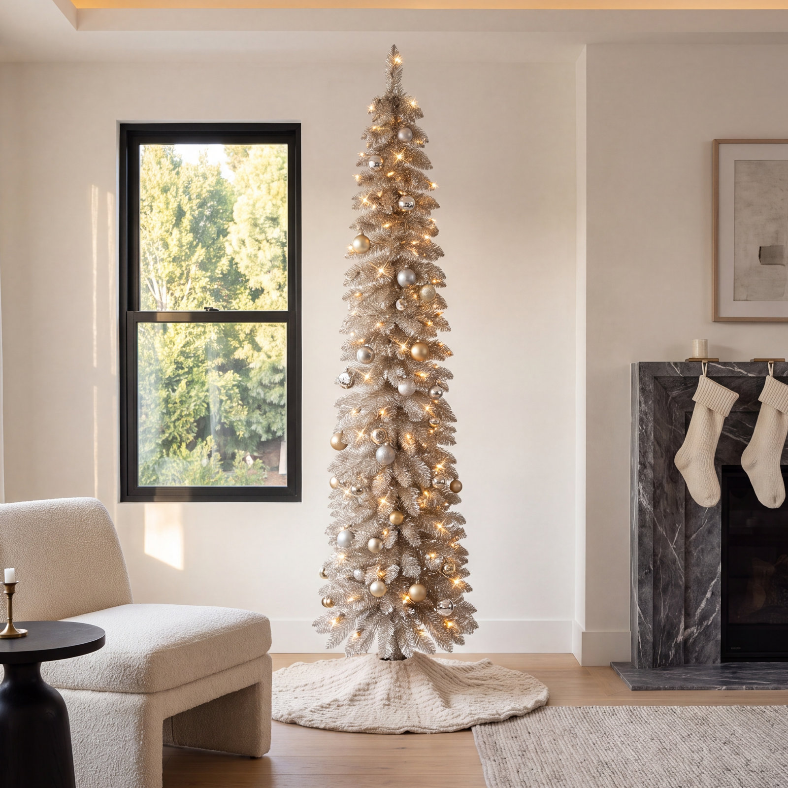Alpine 6' Pre-Lit Pine Christmas Tree