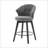 2PCS Chenille 25"Wing Back Swivel Bar Stools-1007985826