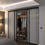 Armoire coulissante 4 panneaux en verre givré - Structure en aluminium avec technologie Silent Glide-92149737-92149736