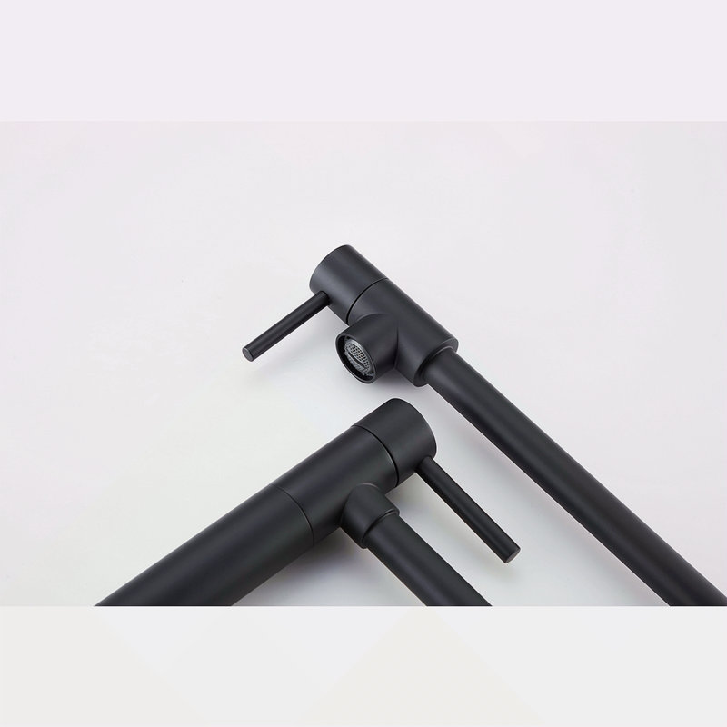 Robinet remplisseur de pot avec tige d'extension, Noir mat