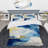 Metallic Gold Indigo II - Modern Glam Duvet Cover Set - Microfiber Polyester-38756964