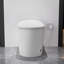 Toilette intelligente allongée avec bidet intégré, fonction d'ouverture / fermeture automatique, capteur de pied, chasse d'eau 1,28 po, affichage à DEL, séchoir à air chaud et siège chauffant pour salle de bain luxueuse-123482678
