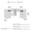 Bureau d'ordinateur en L 60 W avec rangement gris cendré-819606547
