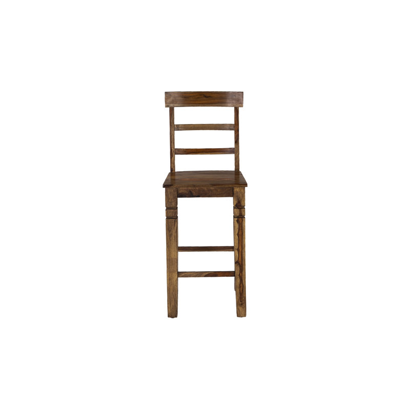 Traci Solid Wood Counter Stool, Dark Brown