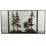 Tall 3 Panel Fireplace Screen