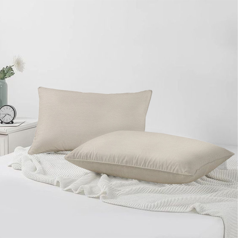 Cream Velvet 24" x 24" Pillow Covers Set of 2