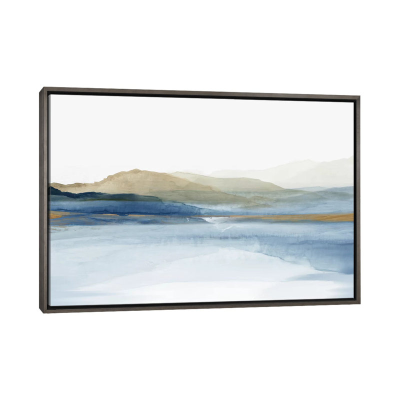 " Luminosity " by Allison Pearce, Picture Framed Canvas, 18" H x 26" W, Dark Rustic Wood