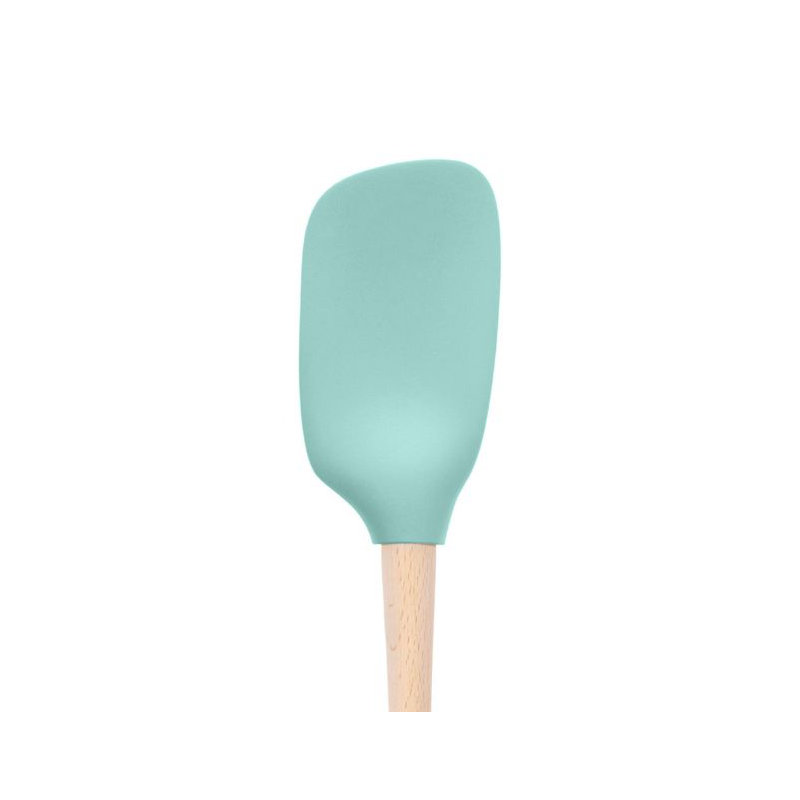 Flex-Core Spoonula Stainless Steel Handle - Black, Light Aqua