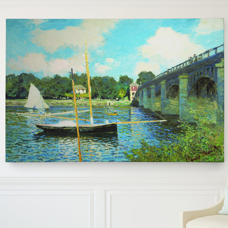 « japanese foot bridge » par claude monet print, H 24 po x l 36 po x P 1,5 po, Toile tendue