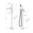 Freestanding Floor Mounted Bathroom Waterfall Tub Filler Single Handle with Hand Shower-107823705