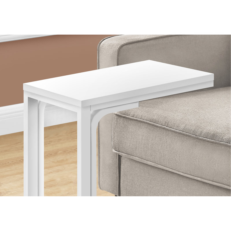 Table de bout blanche pour le salon - Une collation moderne stable et avant-gardiste qui se range facilement sous les meubles