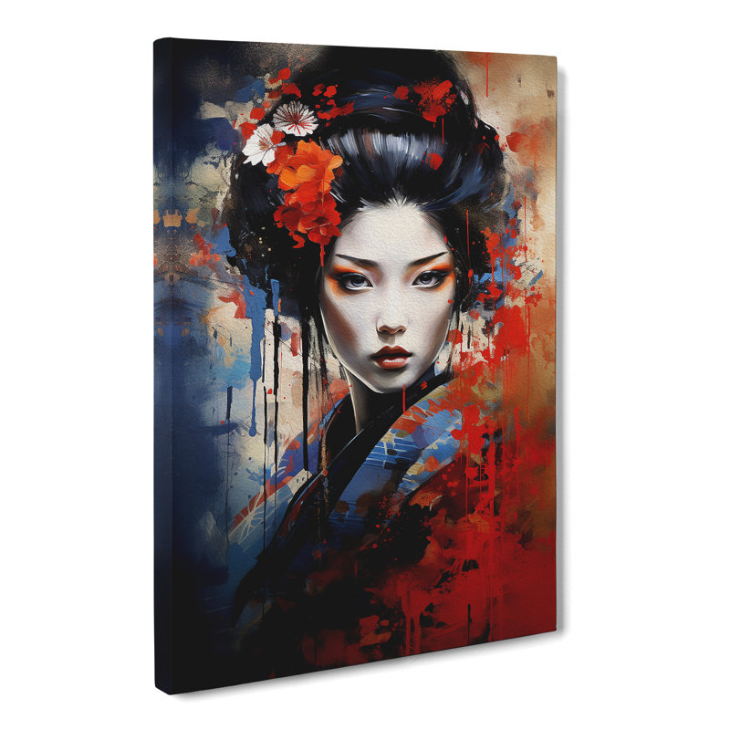 Geisha Abstract - Print, 60cm H x 40cm W x 3cm D