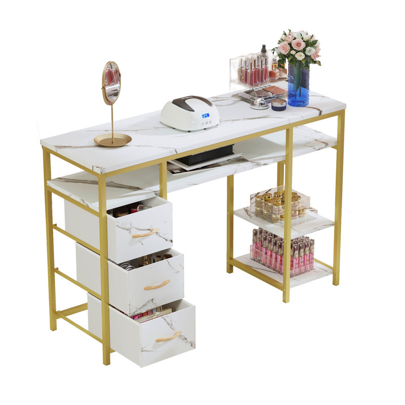 Table manucure avec clou et tablette