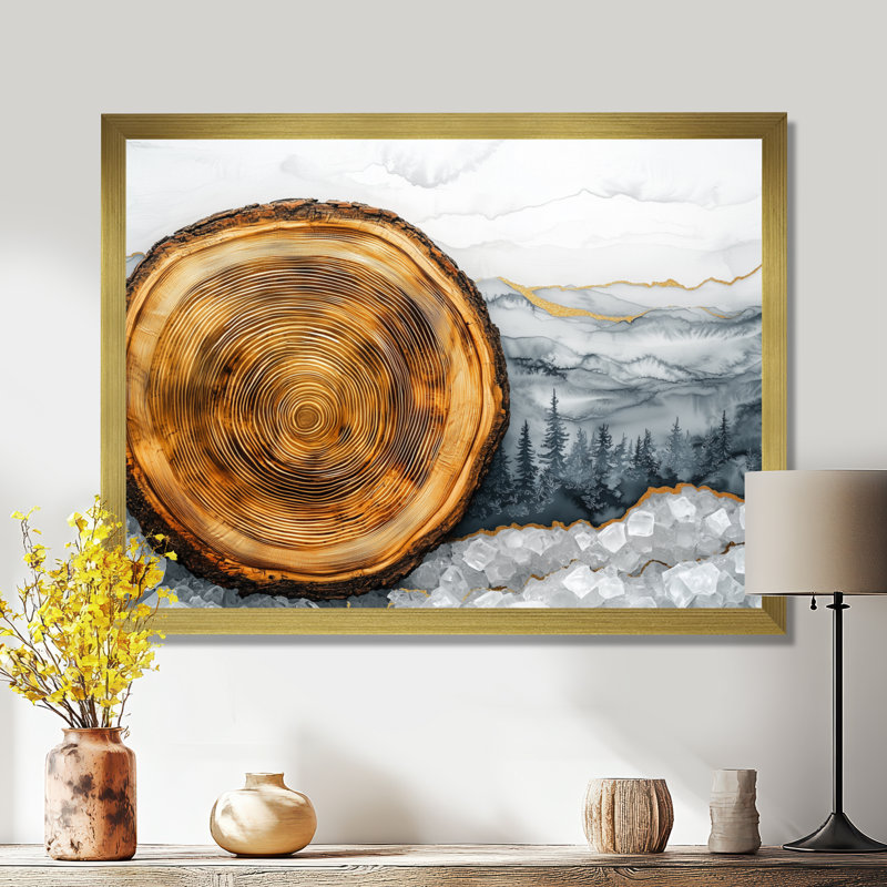 Graviela - Landscapes Wall Art, H 34 po x l 44 po, Avec cadre, Doré