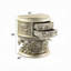 Table de chevet 2 tiroirs en argent champagne