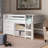 Hagen Twin Wood Platform Loft Bed with Bookcase by Sunside Sails-355359400