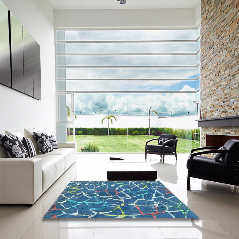 Abstract Indoor Rug, Square 3'