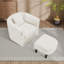 Fauteuil d'appoint pivotant avec repose-pieds en chenille-678825343