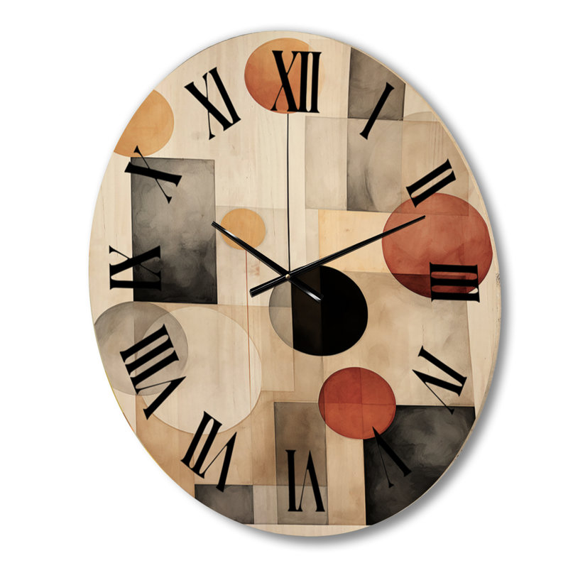 Horloge murale en bois massif Sennur, Moyenne