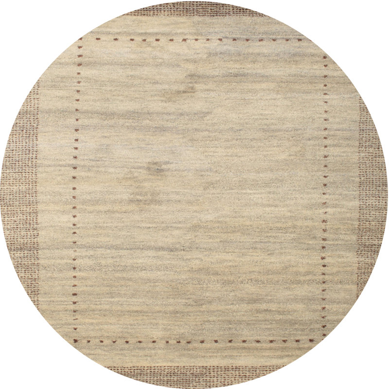 Tapis de zone mauve contemporaine, Rond 6 pi