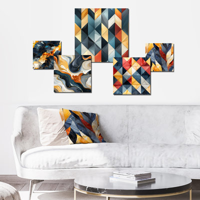 Jeter - ensemble d'art mural en marbre de 5