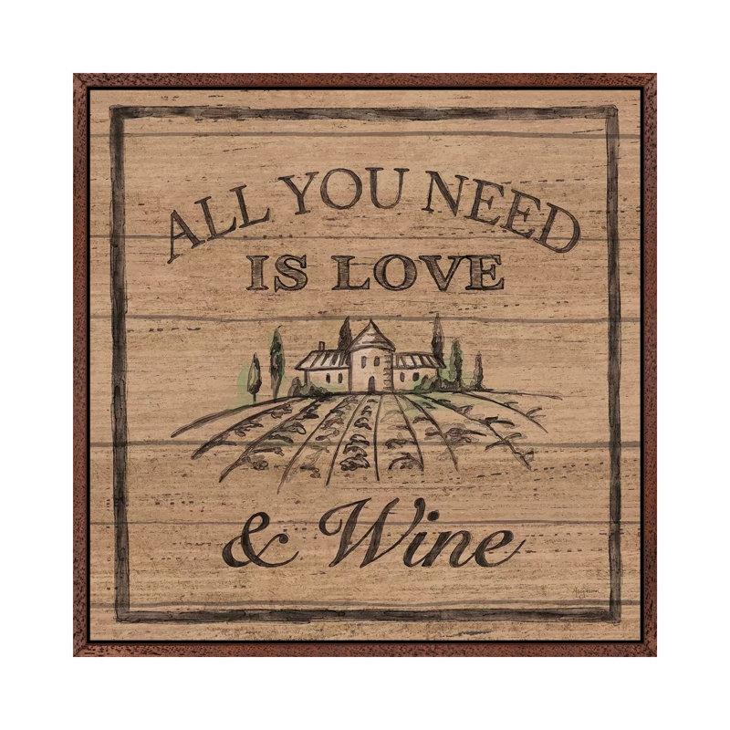 Sweet Vines VII by Mary Urban - Print on Canvas, Classic Brown Wood Framed, 45.72cm H x 45.72cm W x 3.81cm D
