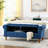 62" Bedroom Tufted Button Storage Bench, Modern Fabric Upholstered Ottoman, Window Bench with Rolled Arm Design-951980670