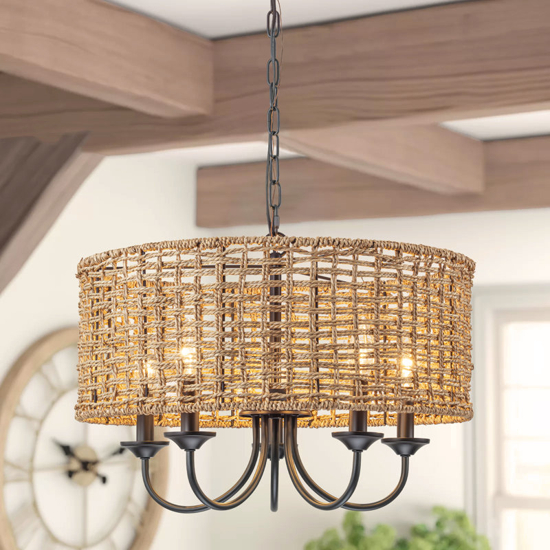 Kathyrn 5 - Light Dimmable Drum Chandelier