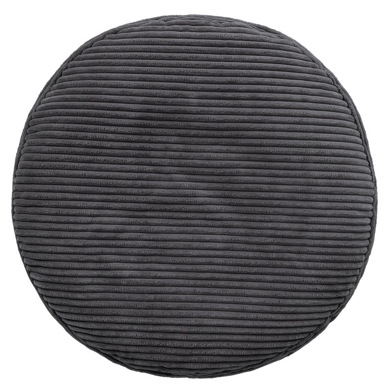 Soul 55Cm Round Pouffe, Charcoal Grey