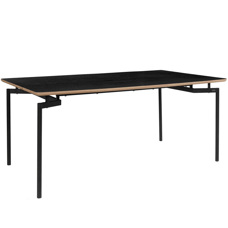 Abhishek Metal Base Dining Table, 76cm H x 180cm L x 90cm W