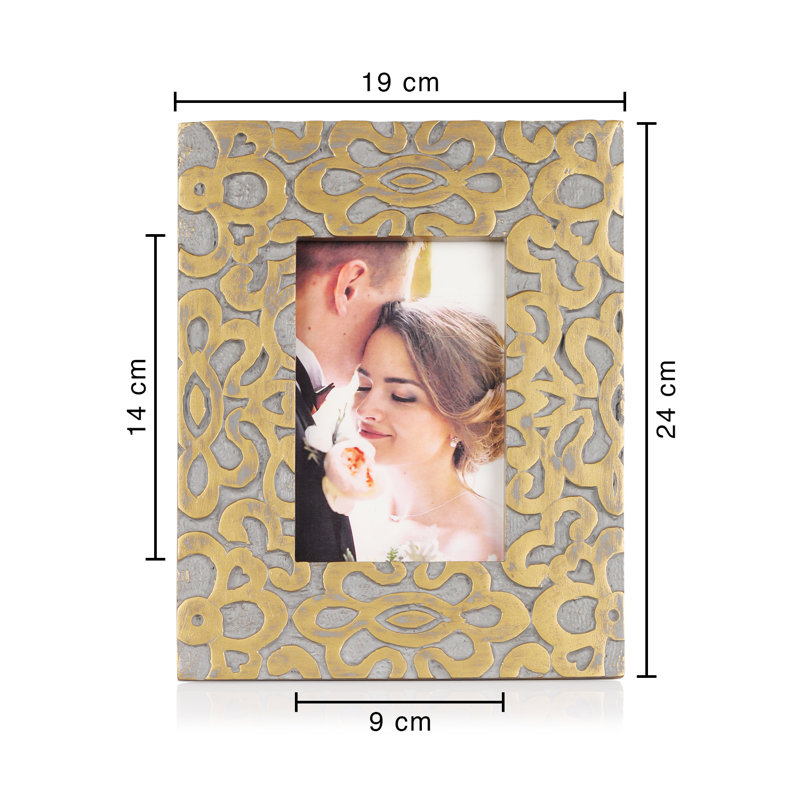 Geary Gold Wood Embossed Picture Frame, 8.66" x 10.24"