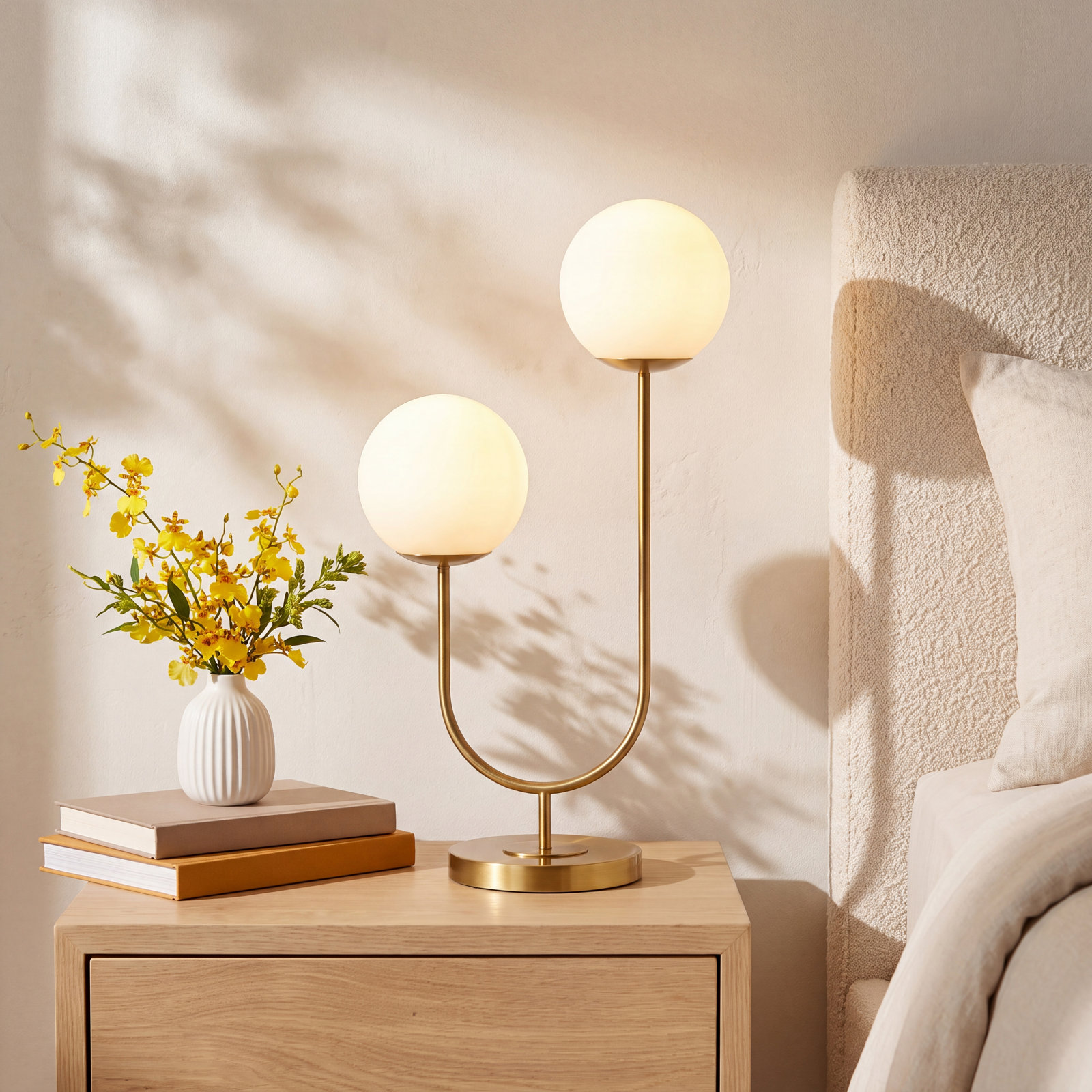 Ruby Metal Table Lamp, Brass