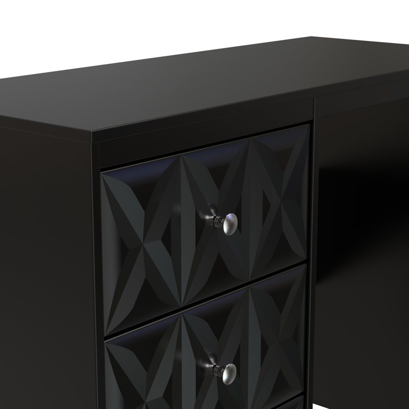 Taiylor 3 Drawer Desk/ dressing Table, Black