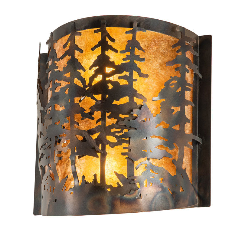 Rustic Lodge 1 - Light Flush Mounted Sconce, 12" H x 12" W x 4.5" D